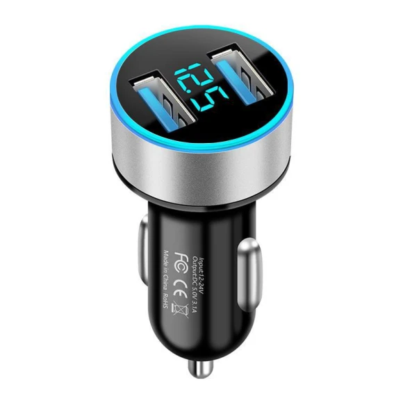 Smart Car Charger with Dual USB Ports and LED Lighting — Vehicle Power Solutions, Smarter than future