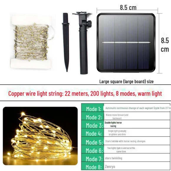 Solar-Powered LED Fairy Lights — Garden Illumination, Smarter than future