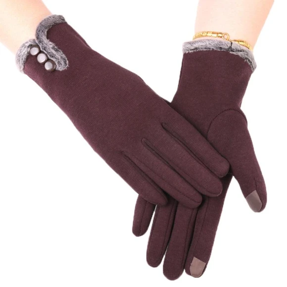 Winter fleece gloves with velvet lining — Glove Liners, shake-home15E