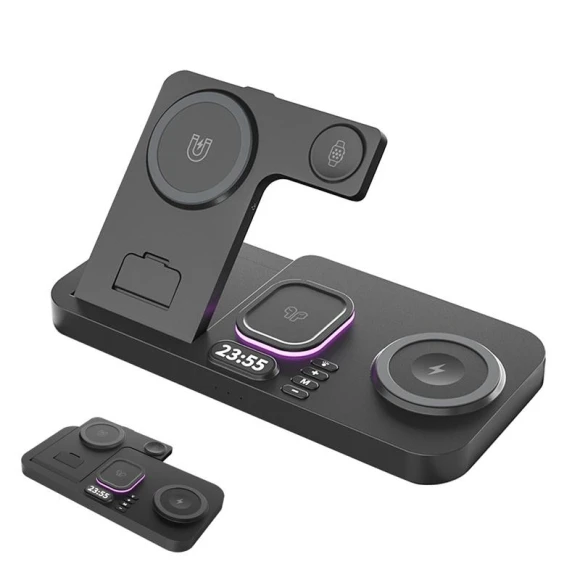 Digital Clock Wireless Charger with RGB Night Light — Chargers, Fast charging