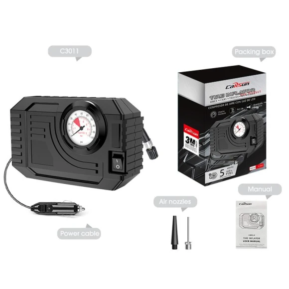 Smart Mini Portable Car Air Pump — Tire Inflation Solutions, Carsun