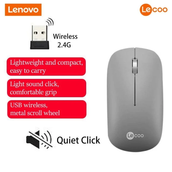 Wireless Silent Mouse — Computer Mice, Lenovo