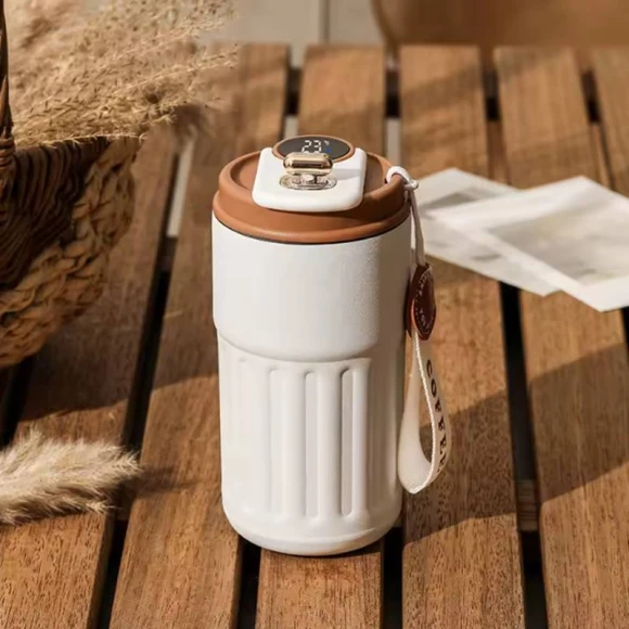 Digital LED Smart Thermos, boho berry