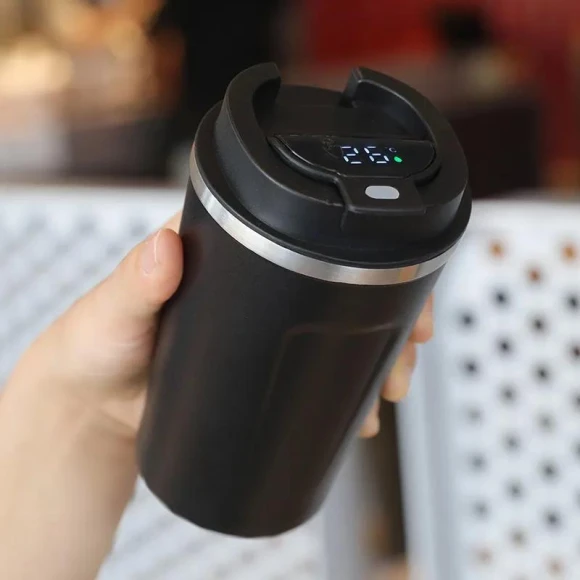 Double Layer Vacuum Insulation Smart Coffee Cup, Darling Home