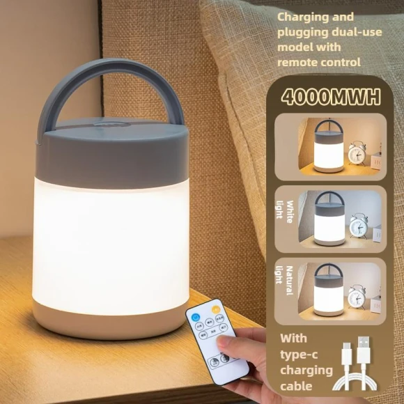 Touch Bedside Wireless Charger with Eye Protection Night Light — Chargers, TC Home lighting
