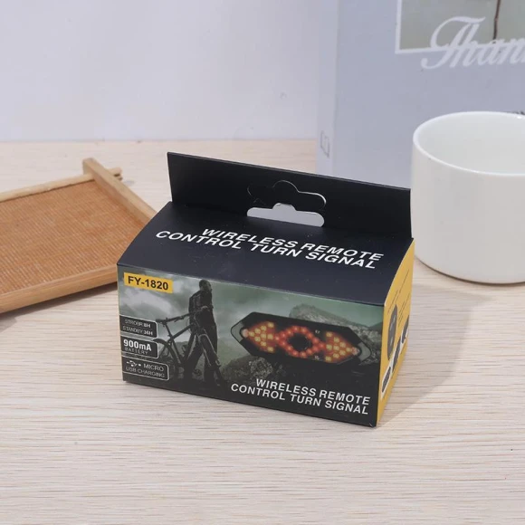 USB Rechargeable Bicycle Rear Light with Turn Signal and Wireless Remote Control — Smart Bike Light, AI Supermarket