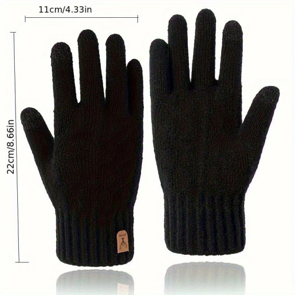 Winter Wool Gloves with Touchscreen, Shoes Arena