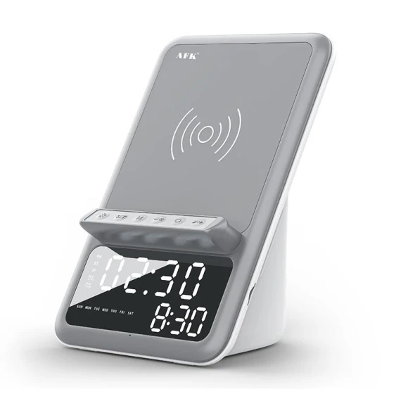Digital Alarm Clock with Wireless Charger and Bluetooth Speaker — Alarm, Darling Child Boutique