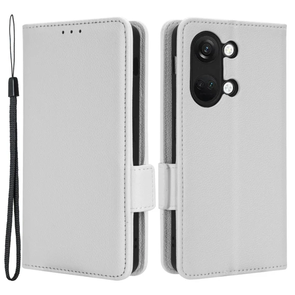 Litchi Texture Folio Flip Wallet Stand Phone Cover — Phone Accessories, Smartwatch 2025