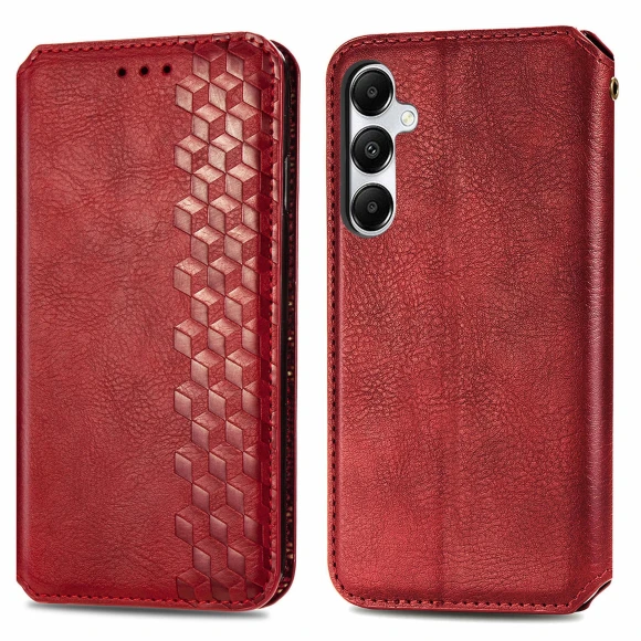 PU Leather Case Rhombus Imprint Wallet Stand Phone Cover — Phone Accessories, Smartwatch 2025
