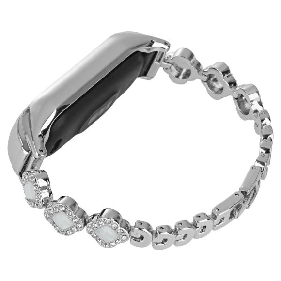 Rhinestone Decor Clover Bracelet Strap, Smartwatch 2025