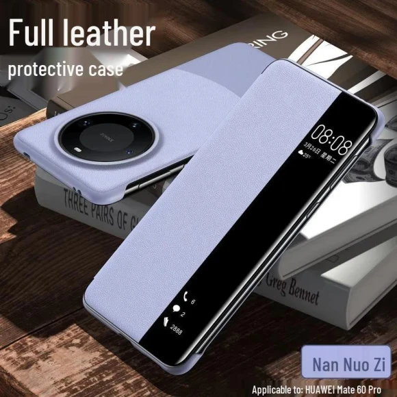 Ultra-Thin Leather Smart Window Phone Case — Basic Cases, Polaris star