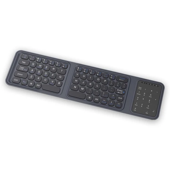 Ultra-Thin Triple Foldable Bluetooth Keyboard with Touchpad — Keyboards, Super Buyer