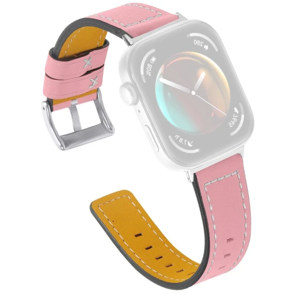 Watch Strap Stitching Lines Genuine Cow Leather Wrist Band — Bands, Smartwatch 2025