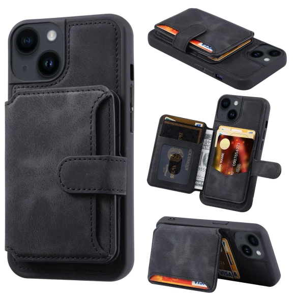 Anti-drop Leather Coated TPU Phone Case with Kickstand, Smartwatch 2025