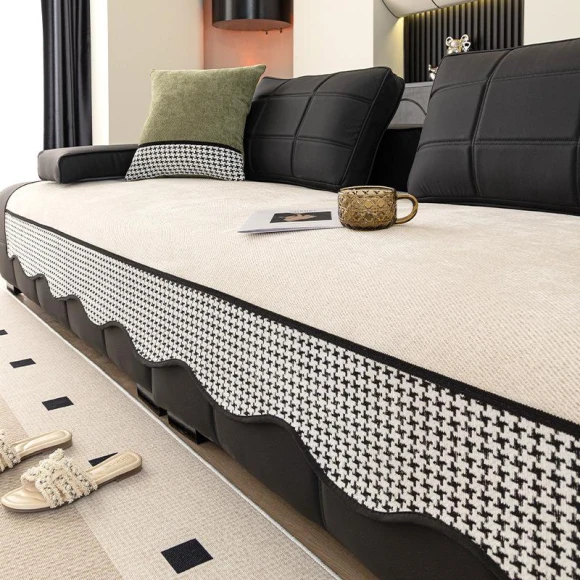 Leather Sofa Lawrence Pillow Chenille Advanced Touch Anti-Scratch for Cats Straight Row Cover Solid 30 * 50Cm Waist..., Garden Supplies My