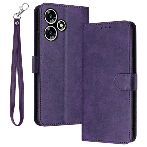 Leather Wallet Magnetic Clasp Smartphone Cover with Strap — Flip Cases, Smartwatch 2025