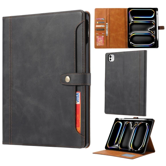 Leather Wallet Tablet Cover with Auto Wake/Sleep — Keyboard Cases, Smartwatch 2025