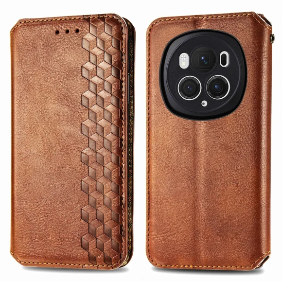 PU Leather Case Rhombus Imprint Wallet Stand Phone Cover — Flip Cases, Smartwatch 2025