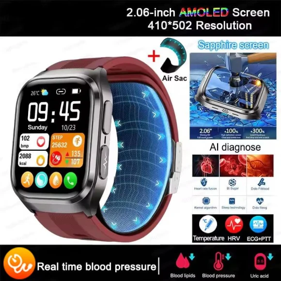 AI Diagnosis ECG Health Smart Watch, SAMS Online