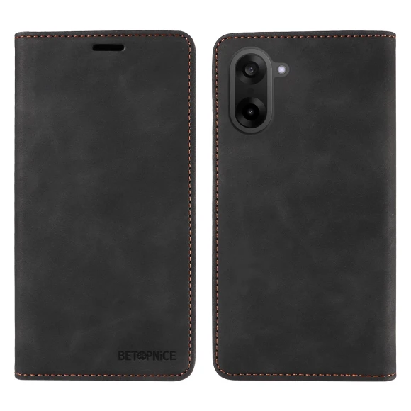 Magnetic Closure RFID Blocking Wallet Stand Leather Phone Cover — Flip Cases, Smartwatch 2025