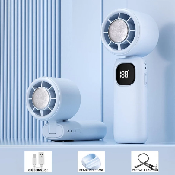 Portable Small Fan with High-Speed Smart Digital Display, Didadi