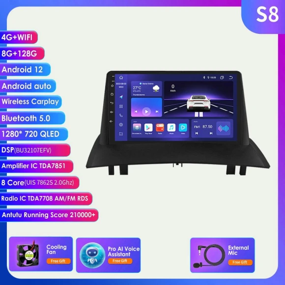 Android Car Radio System for Renault Megane 2 — Car Infotainment System, Hizpo