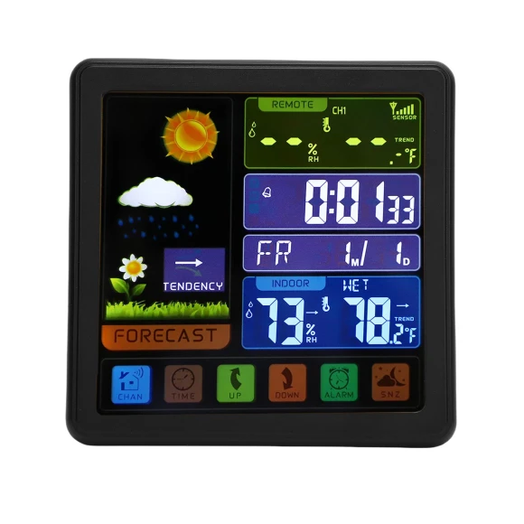 Cordless Weather Station with Color Touchscreen, KONNWEI