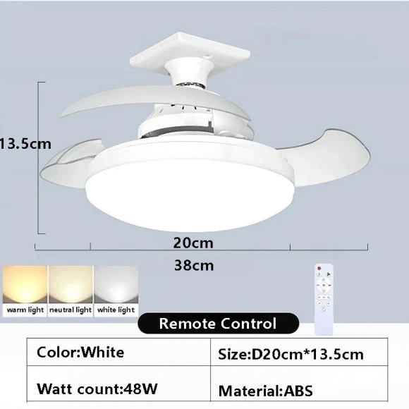 Smart LED Ceiling Fan with Light, Sole Street