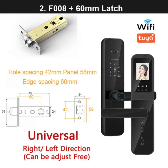 Smart Lock with Visual 'Cat Eye', Remote Unlocking — Smart Lock, RAYKUBE