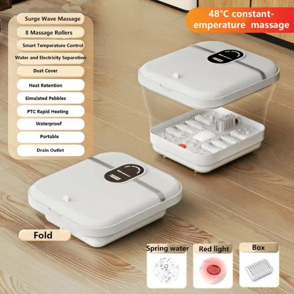 Smart Electric Foldable Foot Bath Tub with Heating, Temperature Maintenance, Massage, Miss Ren Beauty