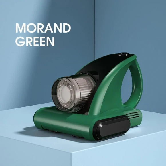 Vacuum with Powerful Suction, Wireless Device for Dust Mite Removal, USB Rechargeable, Smart Mite Removal Vacuum Green, Decor Dream