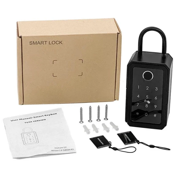 Graphite Black Fingerprint Smart Keychain, GadgetGrip