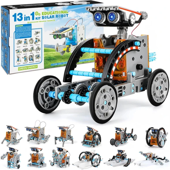 Robot Car 14-in-1 Solar and Battery Powered DIY Kit, CreativeCorner