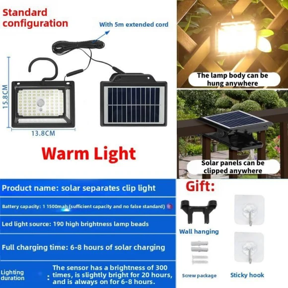 Solar Outdoor Wall Light, WIN-WIN