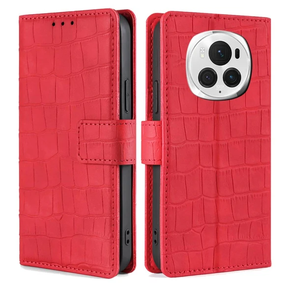 Crocodile Texture Flip Stand Phone Cover, Smartwatch 2025