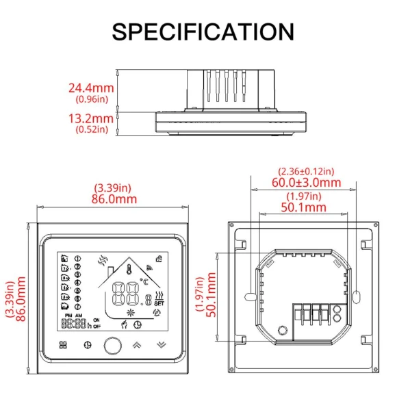 Smart Wi-Fi Thermostat Temperature Controller, JMS tops