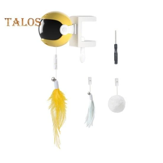 Electric Cat Toy with Feathers — Automatic Cat Toy, Talos home Garden