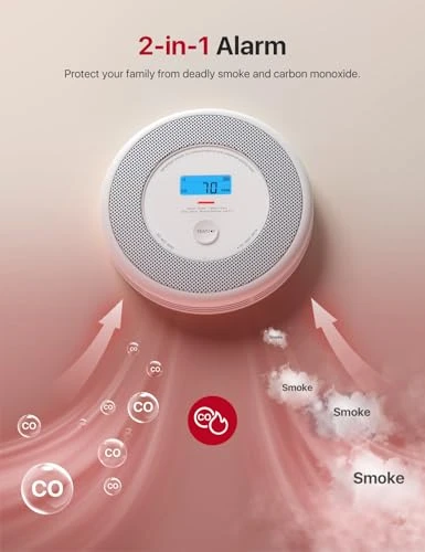 Smart Smoke and Carbon Monoxide Detector with Voice Location, X-Sense