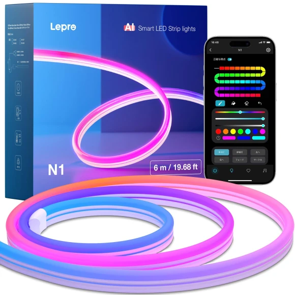 AI Neon LED Tube Smart Lighting Strip — LED Strip Lights, Lepro