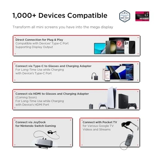 AR/XR Glasses with 201-inch Display, RayNeo