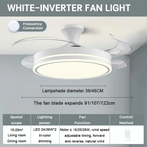 Modern Smart Ceiling Fan with Light — Smart Fan, Decor Dream