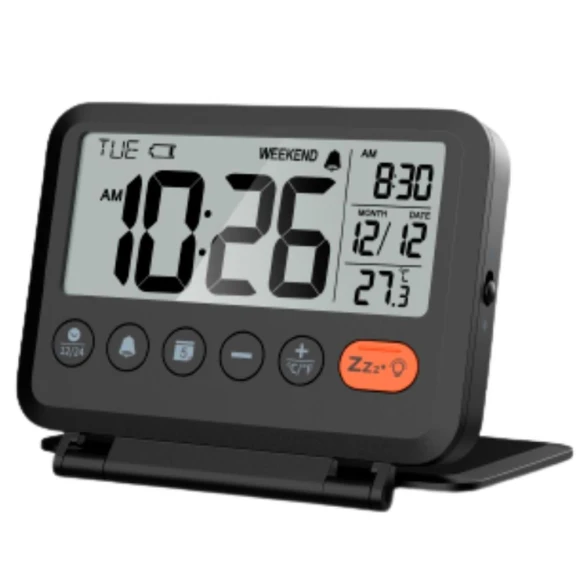 Travel Alarm Clock with LCD Display, Daily necessities-V
