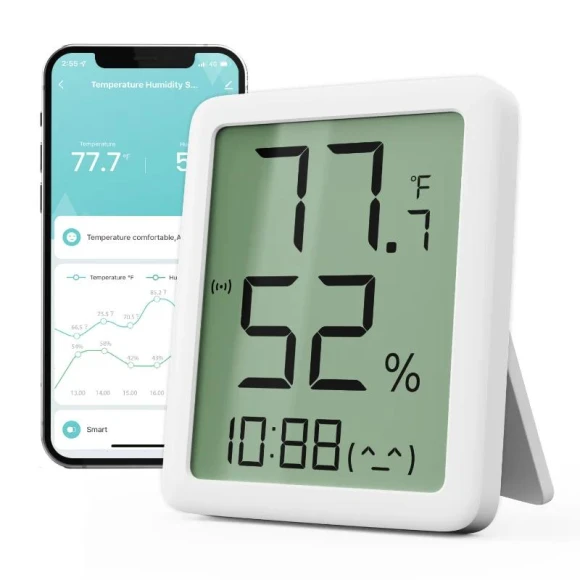 Indoor Thermometer Hygrometer — Air Quality Monitor, Motivational Running