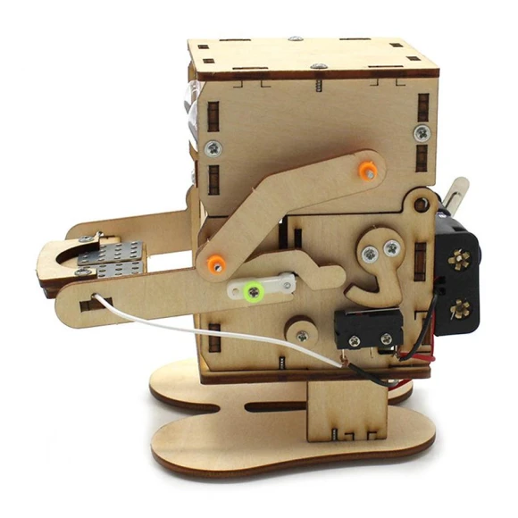 Coin-Eating Robot DIY Wooden Model Kit — Coding Robot, WarmHome