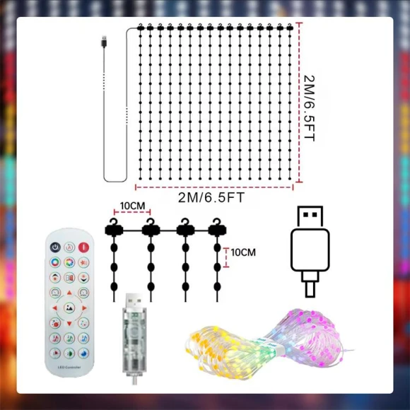 Smart RGB LED Curtain Lights — LED Strip Lights, Mellow Home