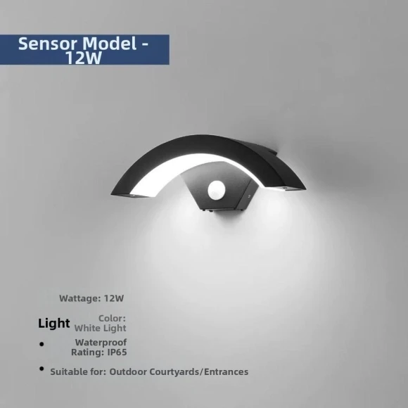 Outdoor Wall-Mounted LED Light with Motion Sensor, Odeon Light