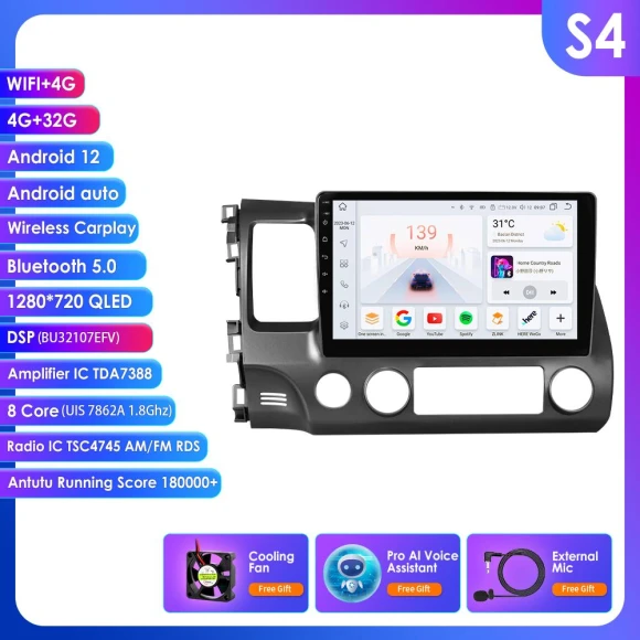Car Stereo with Android 13, GPS Navigation, and 4G Connectivity — Car Infotainment System, Hizpo