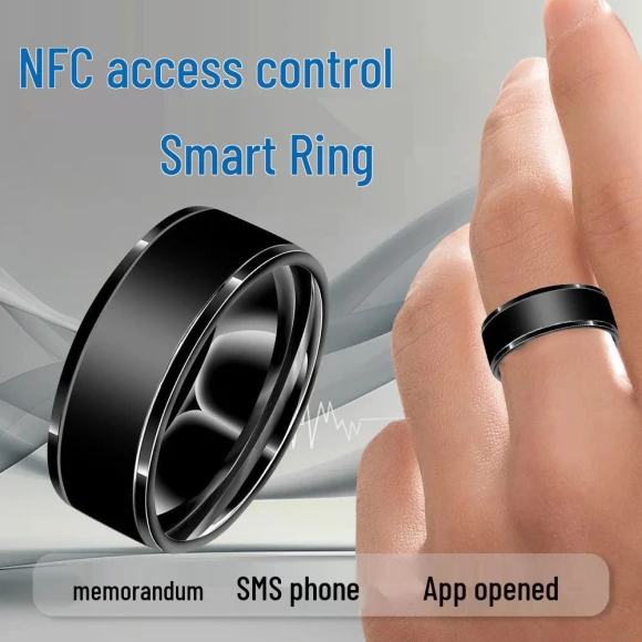 Light-Powered Smart Ring with NFC and Temperature Display — Smart Ring, ElectroCN
