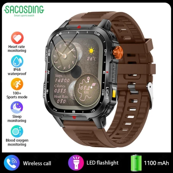 Men's Smart Watch with Bluetooth Calling and Long Battery Life — Smart Watch, SACOSDING
